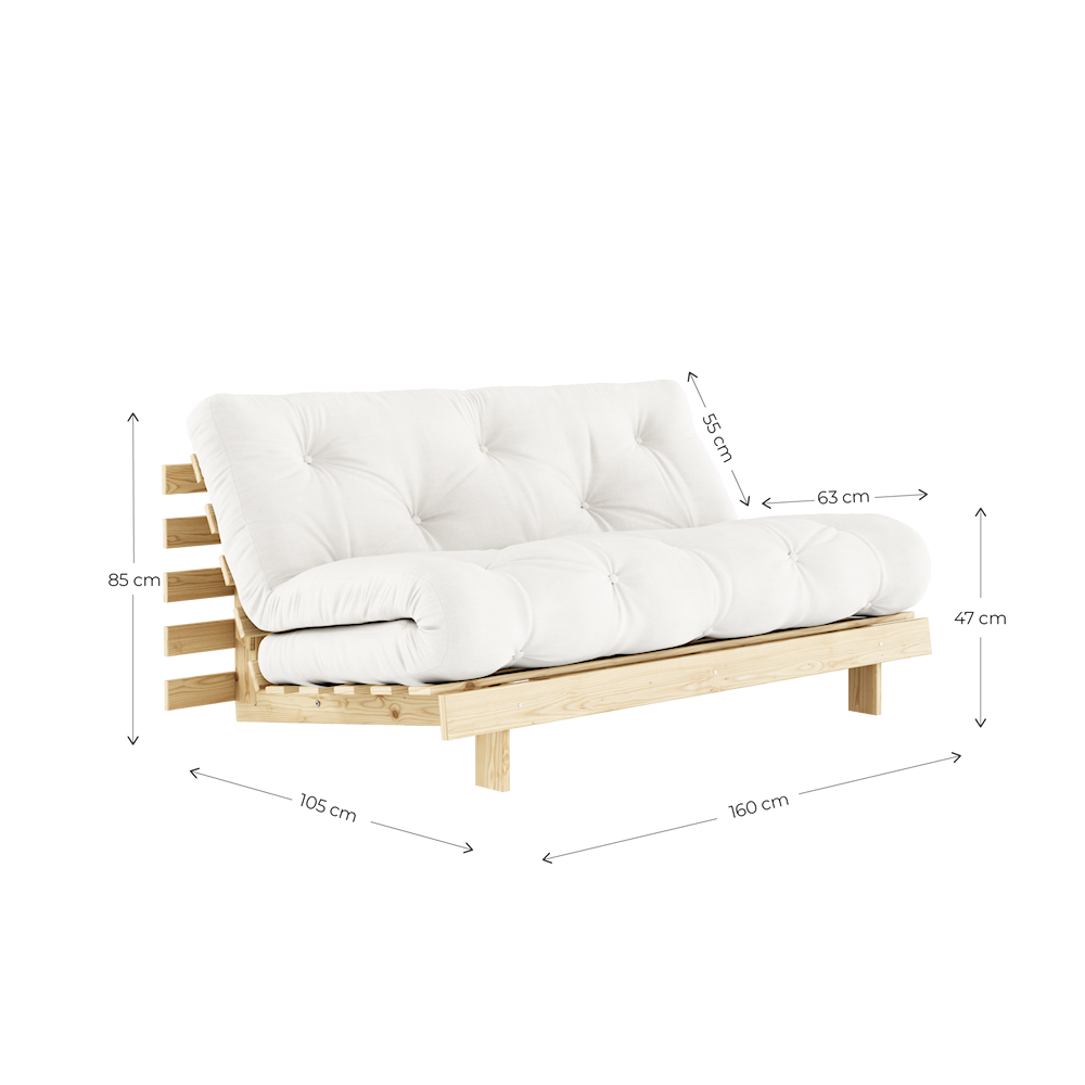 ROOTS RAW 160 X 200 W ROOTS MATTRESS NATURAL For 649 EUR No roots-raw-160-x-200-w-roots-mattress-linen-for-639-eur-no