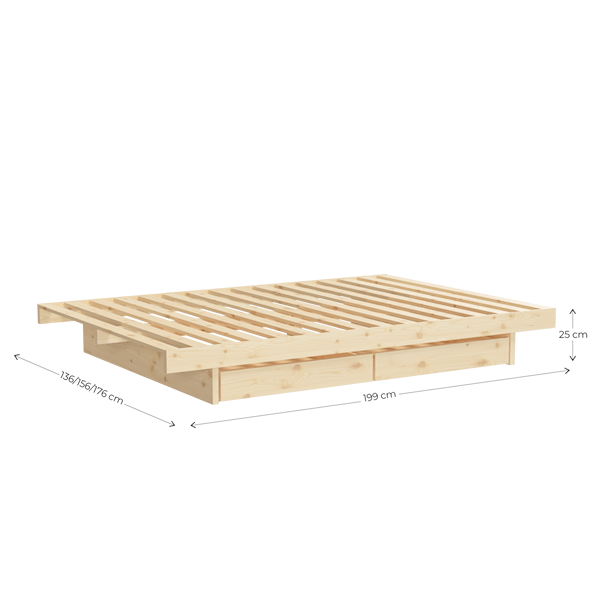 KANSO BED RAW 140 X 200 for 549 EUR | no. 432100140200 | en