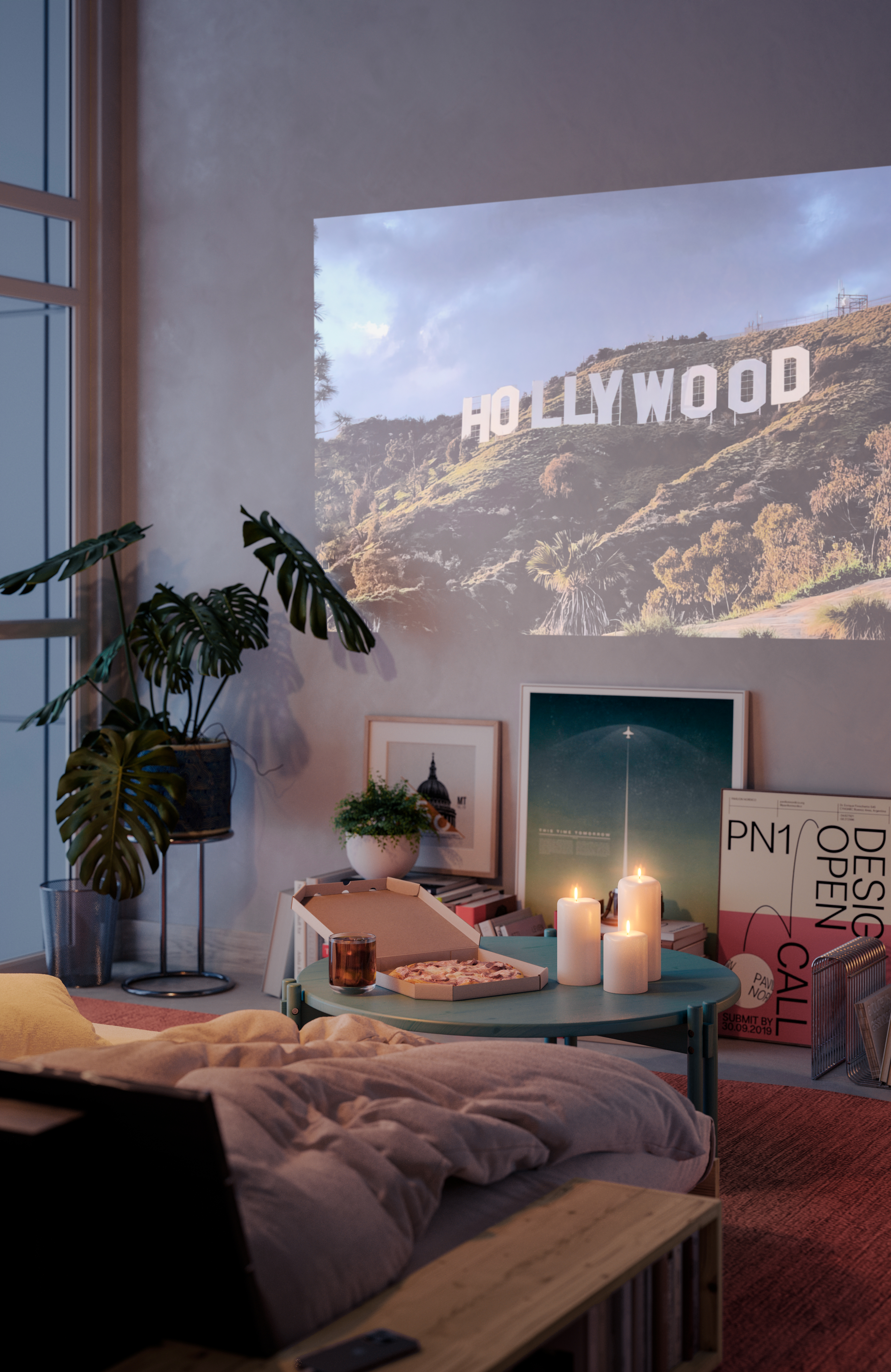 BASE BLACK NIGHT LACQUERED W. 2 SIDEBOXES CLEAR W. 5-LAYER